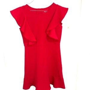 The Children's Place Red Ruffle Sleeve Casual Dress